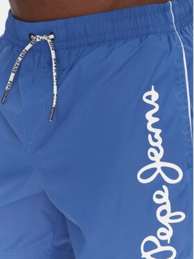 Pepe Jeans Szorty kąpielowe Logo PMB10419 Niebieski Regular Fit