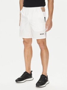 BOSS Szorty sportowe S_T-Match 50541370 Biały Regular Fit