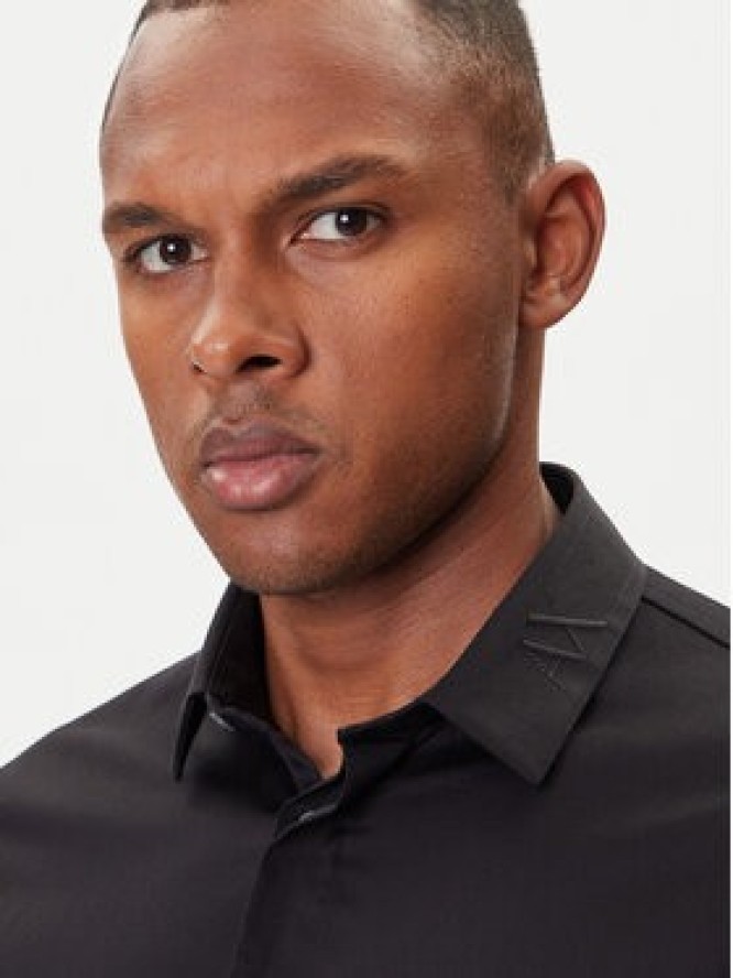 Armani Exchange Koszula XM001867 AF10192 UC001 Czarny Slim Fit