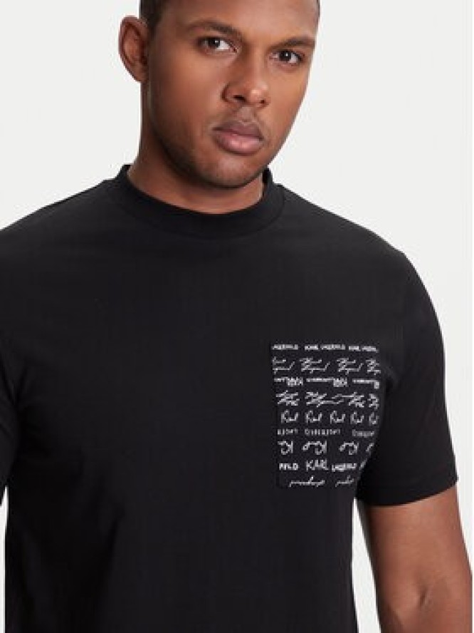 KARL LAGERFELD T-Shirt 755041 553225 Czarny Regular Fit