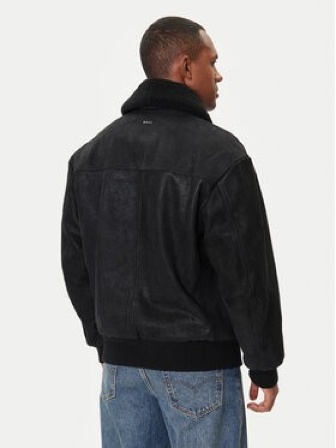 BOSS Kurtka skórzana Jonier 50547567 Czarny Relaxed Fit