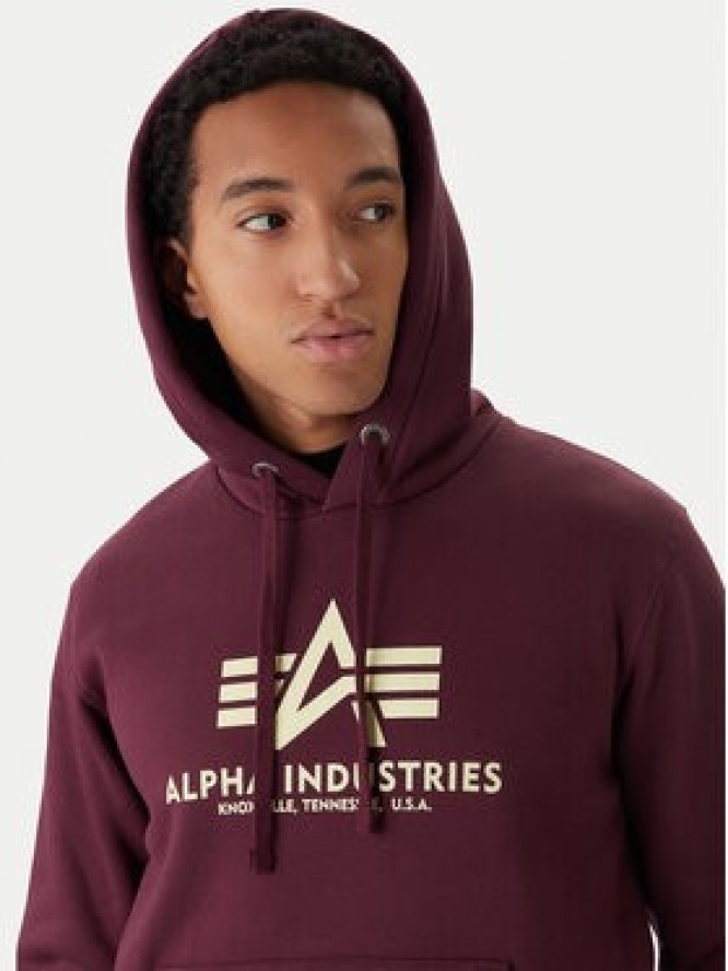 Alpha Industries Bluza Basic 178312 Bordowy Regular Fit