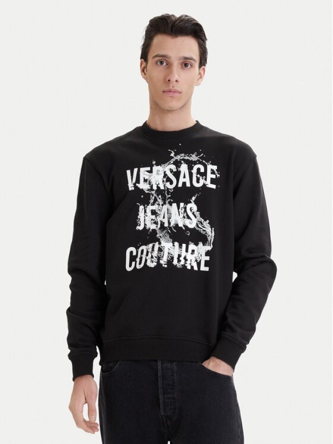 Versace Jeans Couture Bluza 80GAIC01 CF00C Czarny Regular Fit