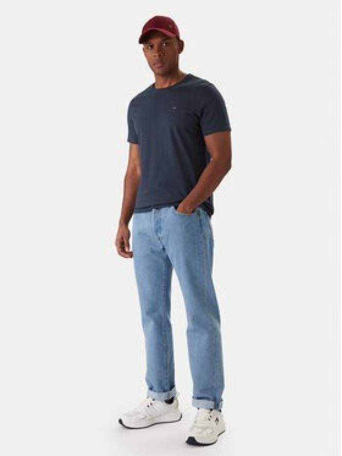 Tommy Jeans T-Shirt DM0DM04411 Granatowy Slim Fit