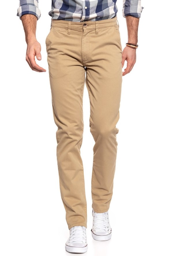 WRANGLER SPODNIE MĘSKIE CHINO GOLDEN SAND W16LRN223 112127318