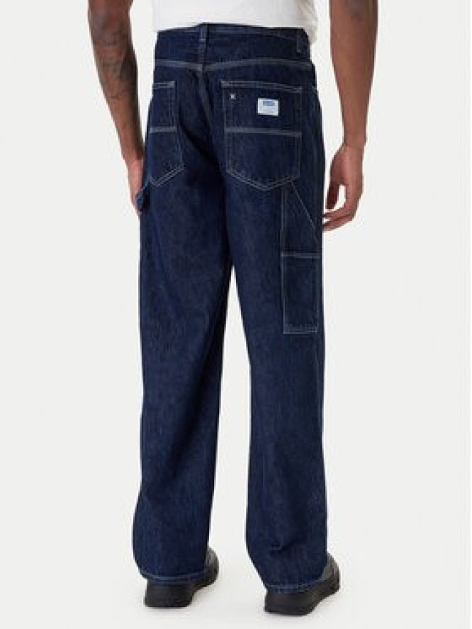 HUGO Jeansy Carpenter 50553473 Granatowy Baggy Fit
