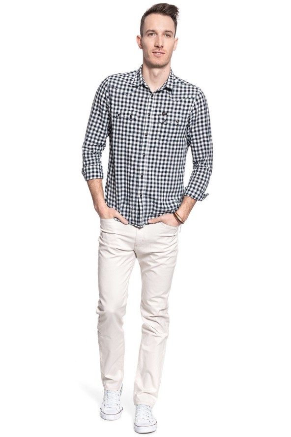 LEE RIDER MĘSKIE SPODNIE JEANSOWE WHITE SAND L701LB15 112117560