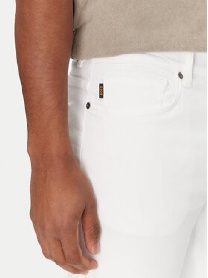 BOSS Jeansy Delaware Bo 50537832 Biały Slim Fit