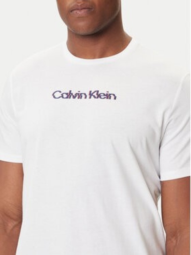 Calvin Klein Jeans T-Shirt Glitched Logo LV04RC858G Biały Regular Fit