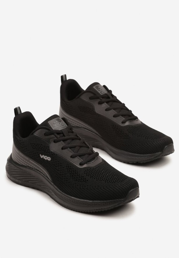 Czarne Buty Sportowe Sneakersy z Siateczki na Piankowej Podeszwie Saralia