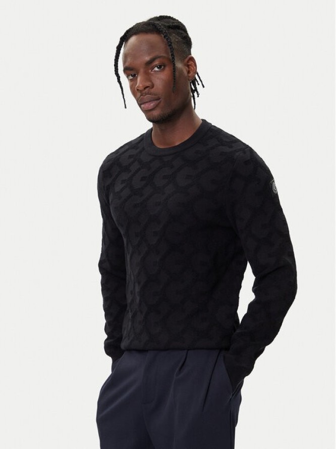 Guess Sweter M5BR19 Z0470 Czarny Regular Fit