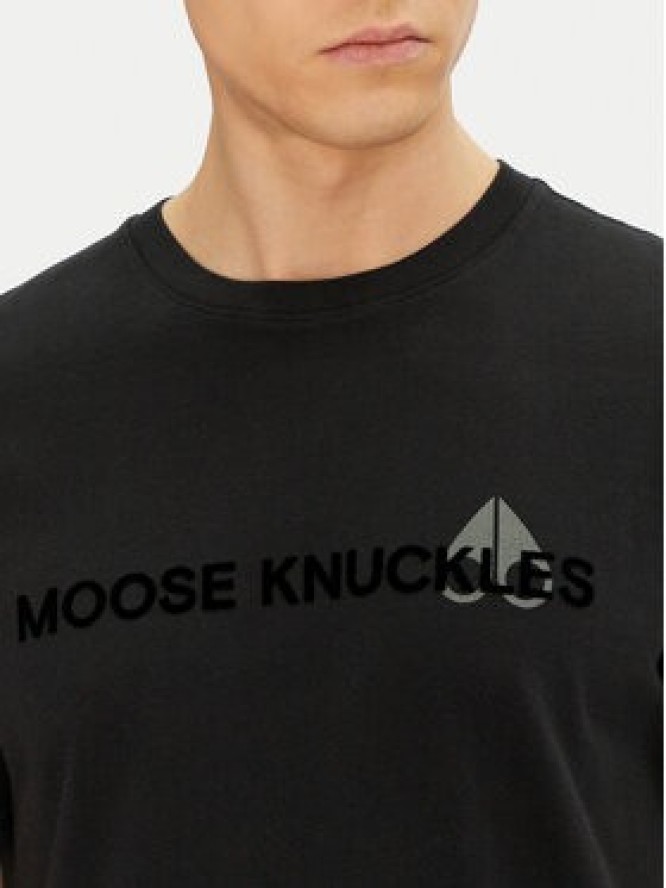 Moose Knuckles T-Shirt Conway M15MT760 Czarny Regular Fit
