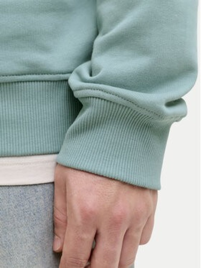 Jack & Jones Bluza Jjrain Sweat Hood 12288098 Turkusowy Regular Fit