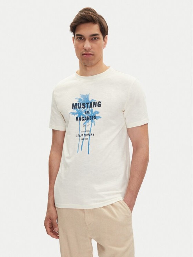 Mustang T-Shirt Austin 1016490 Biały Regular Fit