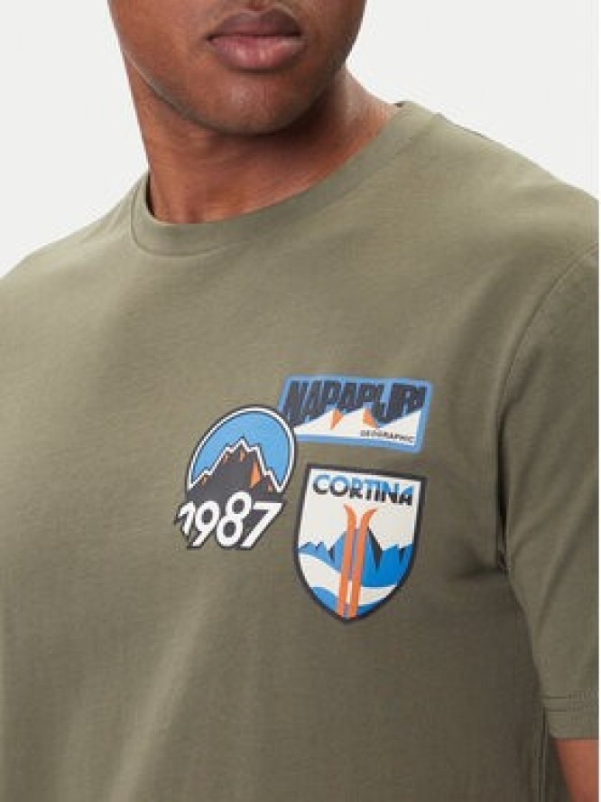 Napapijri T-Shirt S-Montepiana NP0A88SV Zielony Regular Fit