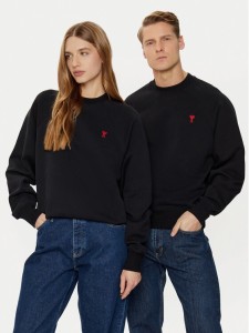 AMI Paris Bluza BFUSW005.747 Czarny Regular Fit