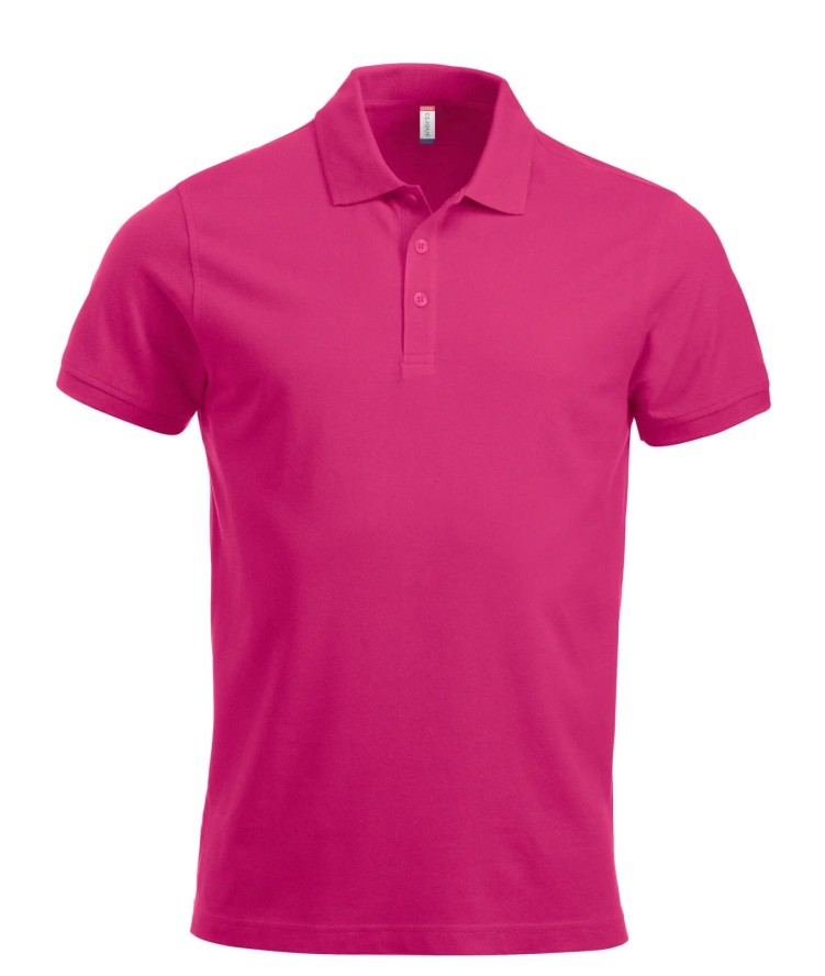 clique Classic Lincoln S/S koszulka polo męska nowy krój – bright cerise