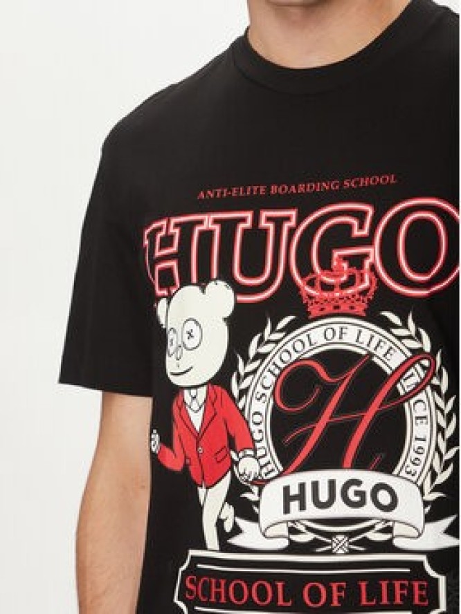HUGO T-Shirt Daporoni 50538254 Czarny Relaxed Fit