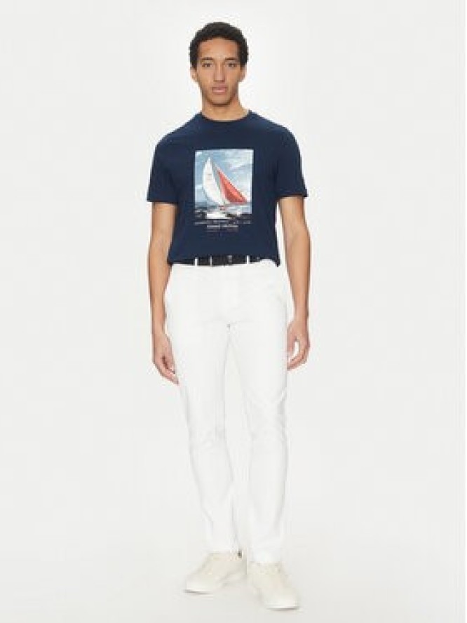 Tommy Hilfiger Chinosy Bleecker MW0MW26619 Biały Slim Fit