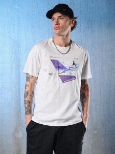 T-shirt regular z nadrukiem męski 4F 4FRSS26TTSHM3661