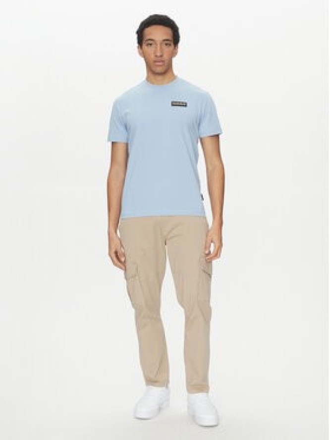 Napapijri T-Shirt Iaato NP0A4HFZ Błękitny Regular Fit