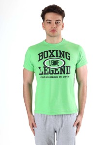 Leone Active Męska koszulka z krótkim rękawem i nadrukiem „Legenda boksu”