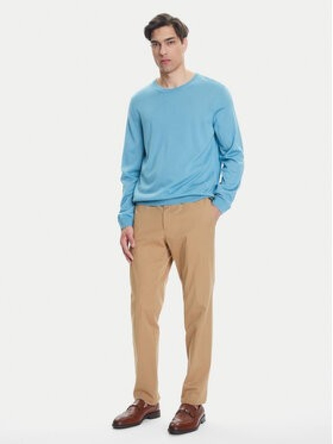 BOSS Sweter Leno-P 50468239 Błękitny Slim Fit