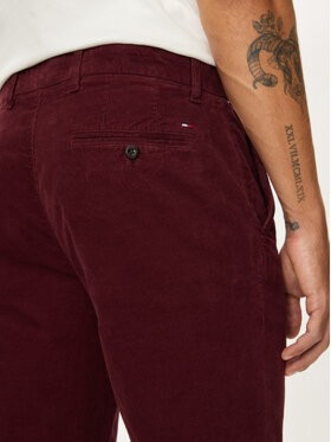 Tommy Hilfiger Spodnie materiałowe MW0MW32932 Bordowy Regular Fit