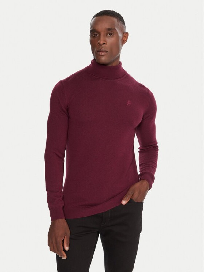 KARL LAGERFELD Golf 655058 554399 Bordowy Regular Fit