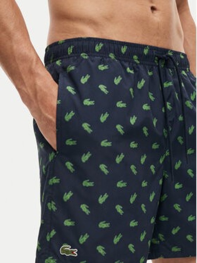 Lacoste Szorty kąpielowe MH1851 Granatowy Regular Fit
