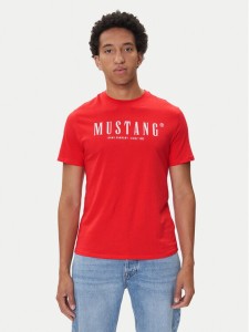 Mustang T-Shirt Austin 1016853 Czerwony Regular Fit