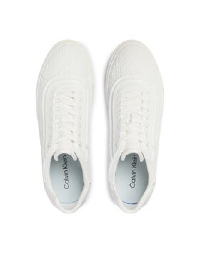 Calvin Klein Sneakersy Beasket Cup Oxf Lup Hf Aop Lth HM0HM02132 Biały