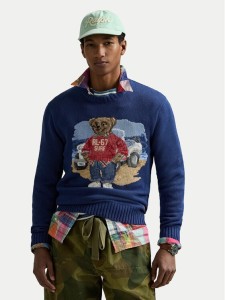Polo Ralph Lauren Sweter 710964798001 Granatowy Regular Fit