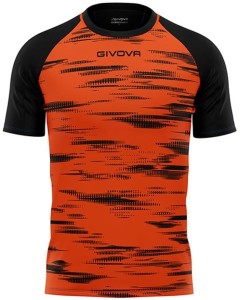 Koszulka sportowa Givova Pixel Pomarańczowo-czarna Pomarańczowa