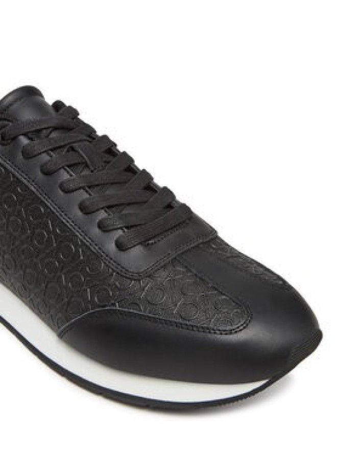 Calvin Klein Sneakersy Low Prof Runn Laceup Mono HM0HM01896 Czarny
