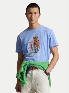 Polo Ralph Lauren T-Shirt 710B16612001 Niebieski Regular Fit