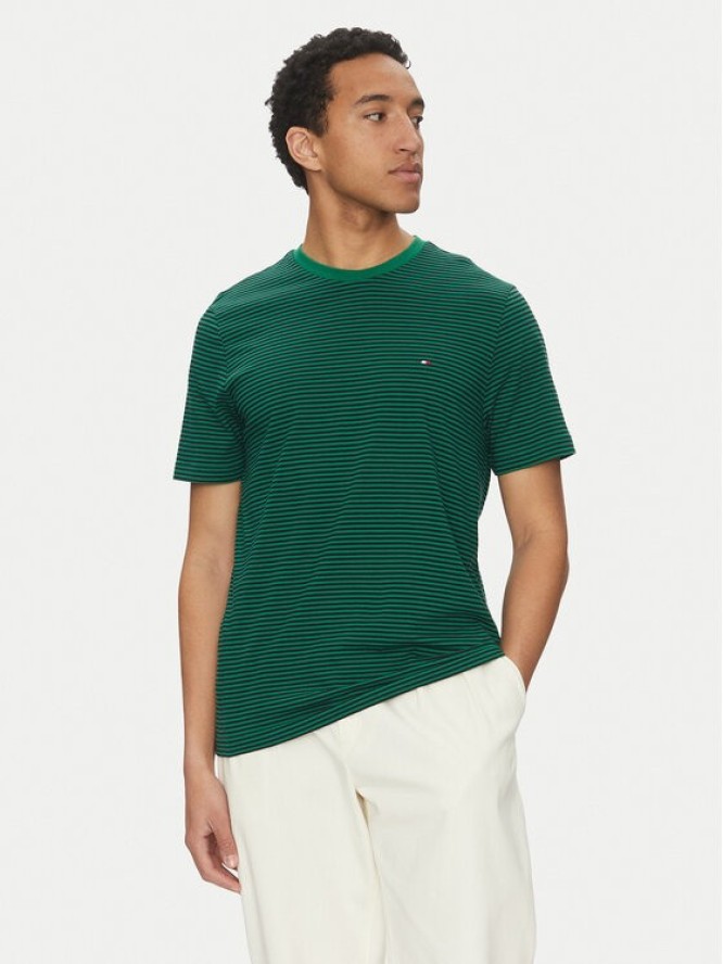 Tommy Hilfiger T-Shirt Ess Seasonal MW0MW39995 Zielony Regular Fit