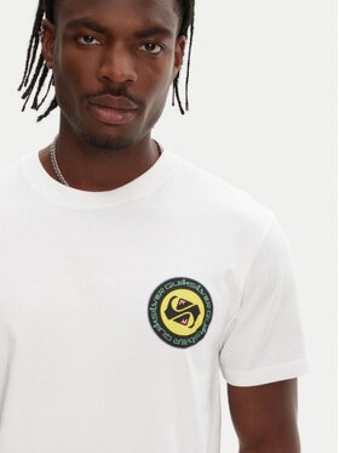 Quiksilver T-Shirt Circle Back Ss EQYZT08054 Biały Regular Fit