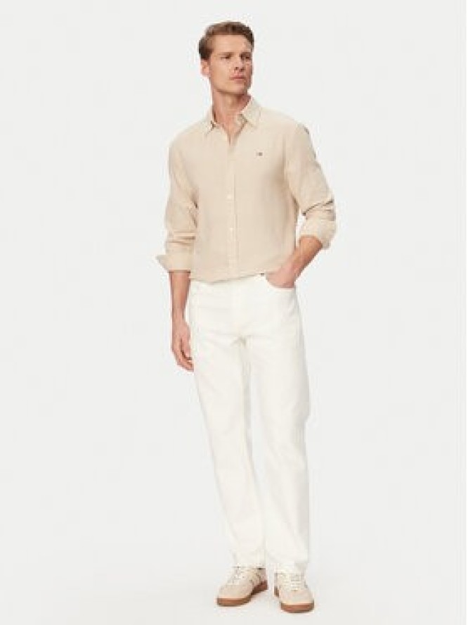 Tommy Jeans Koszula DM0DM22761 Beżowy jasny Regular Fit