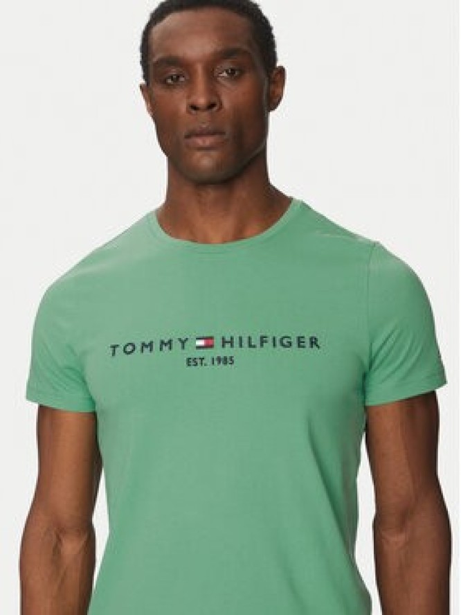 Tommy Hilfiger T-Shirt Logo MW0MW11797 Zielony Regular Fit