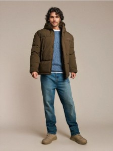 Sznurowane trapery - beżowy