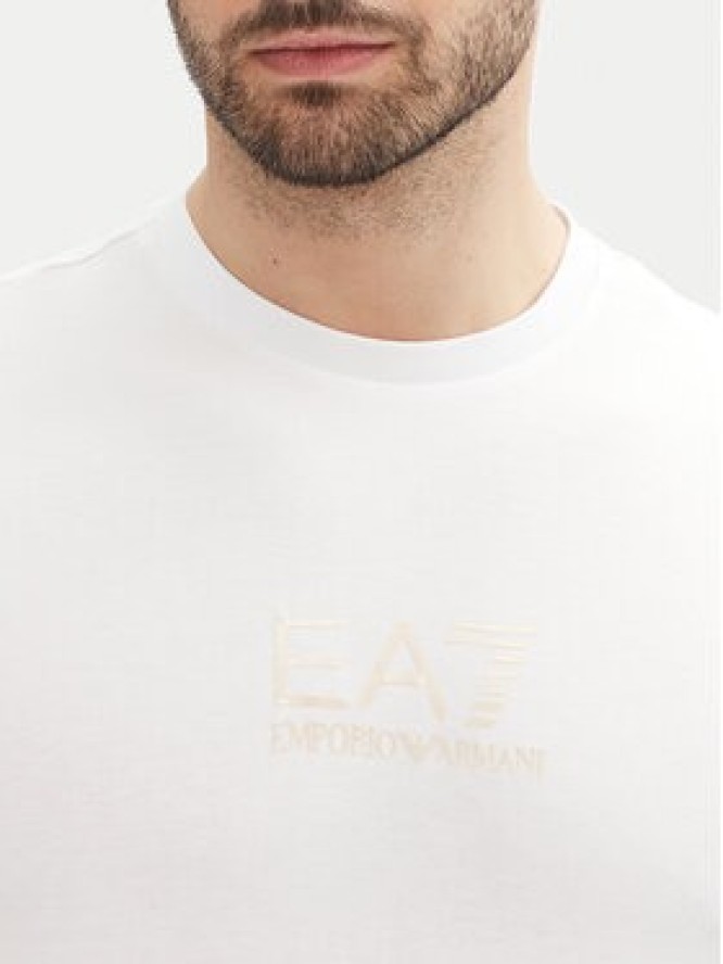 EA7 Emporio Armani T-Shirt 7M000301 AF13739 U0002 Biały Slim Fit