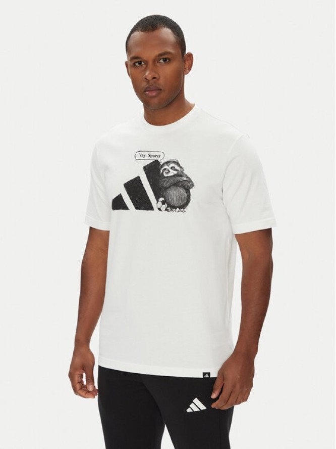 adidas T-Shirt Yay Sports Graphic JL9256 Biały Regular Fit