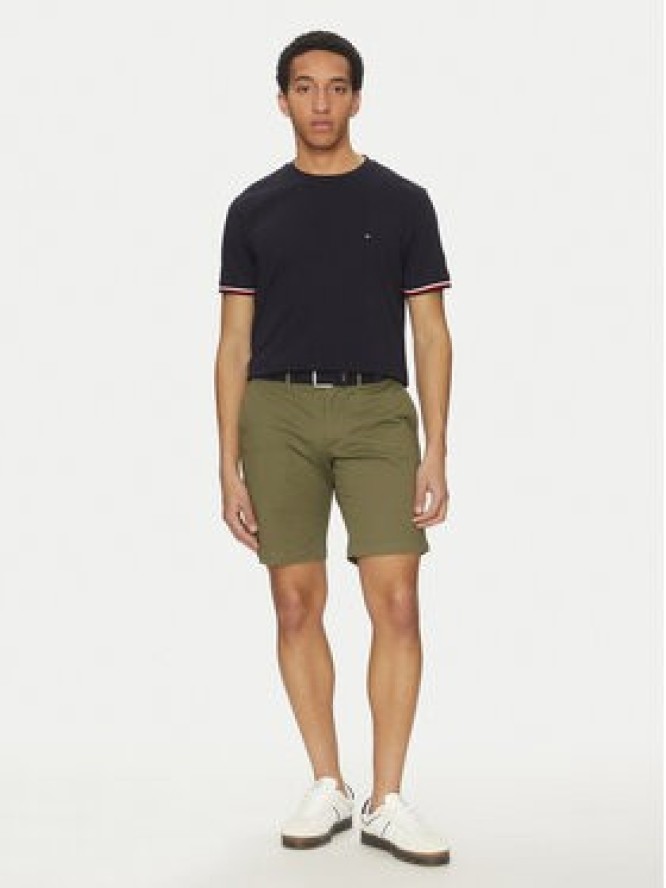 Tommy Hilfiger T-Shirt Global Stripe MW0MW38630 Granatowy Regular Fit