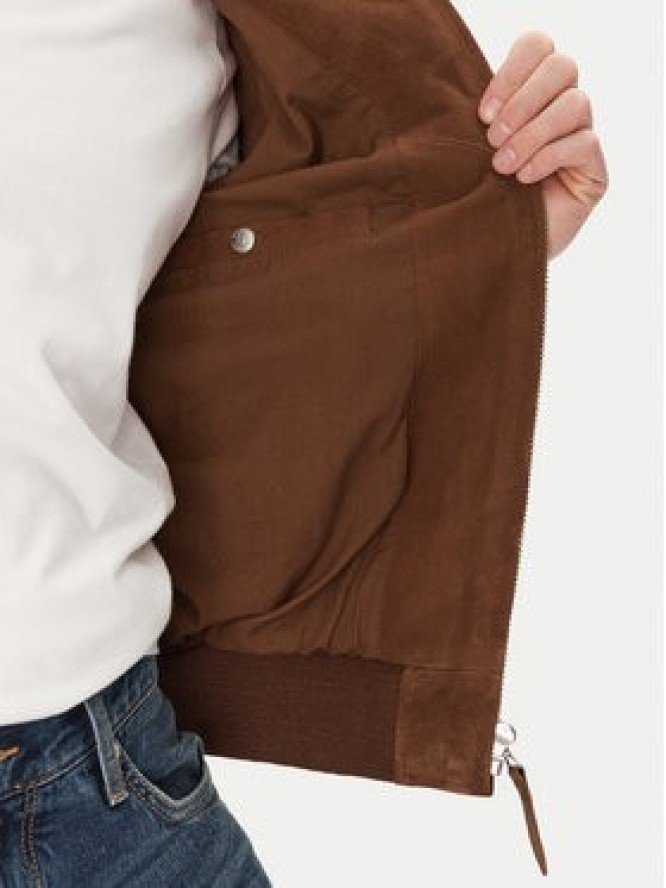 Schott NYC Kurtka skórzana LC300 Brązowy Regular Fit