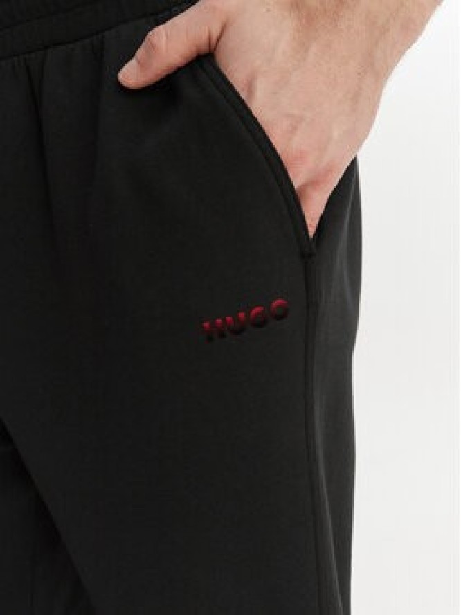 HUGO Spodnie dresowe Atlas 50557004 Czarny Regular Fit