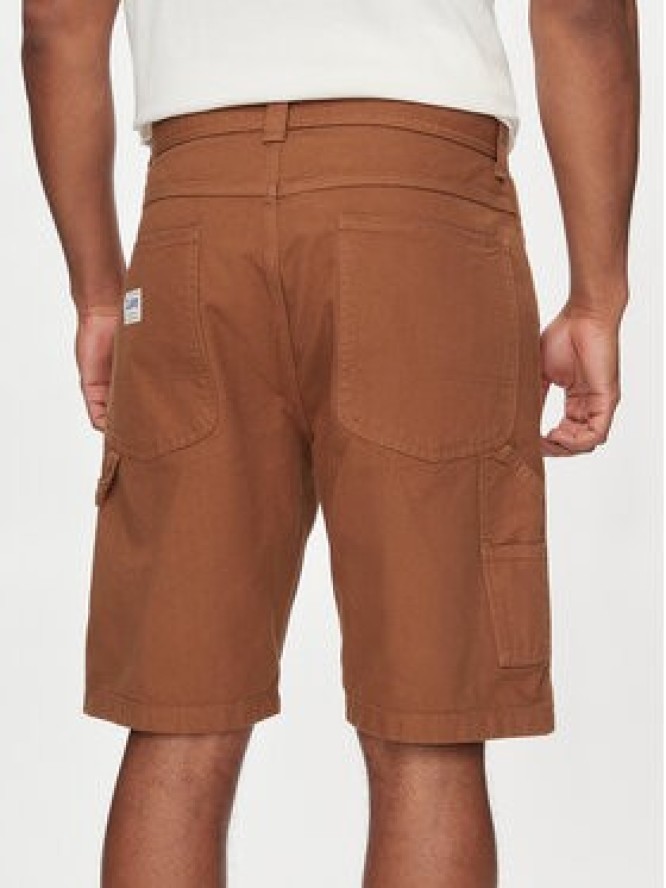 Lee Szorty materiałowe Carpenter 112349191 Brązowy Relaxed Fit