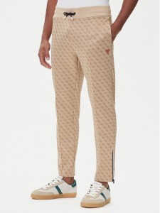 Guess Spodnie dresowe Z2BB05 K7122 Beżowy Regular Fit