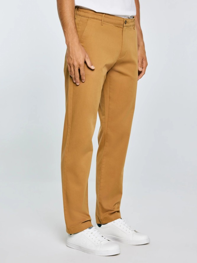 Spodnie męskie chinosy jasnobrązowe Trevor 802