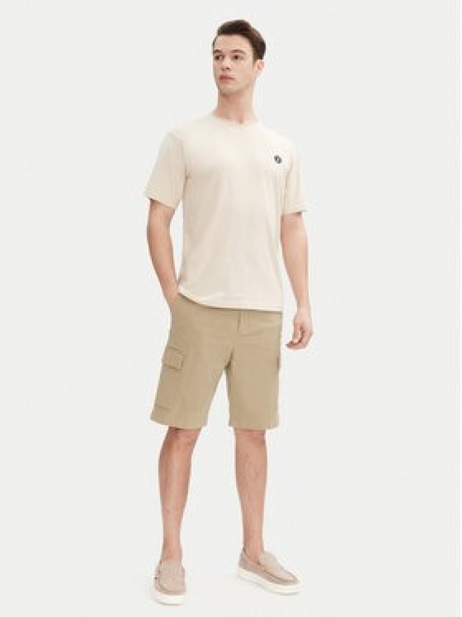 INDICODE T-Shirt Carlsin 41-121 Beżowy Regular Fit